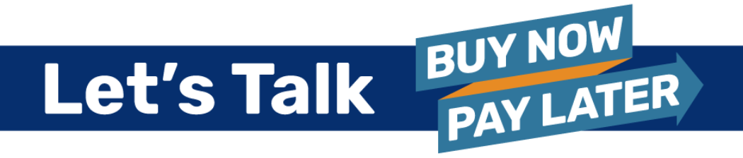 banner that states let's talk buy now pay later