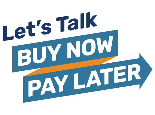banner that states lets talk buy now pay later