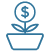 Growing money icon