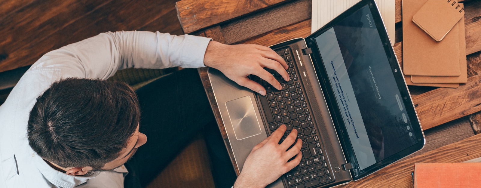 Man working on computer